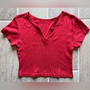 J GALT red crop top. One size.